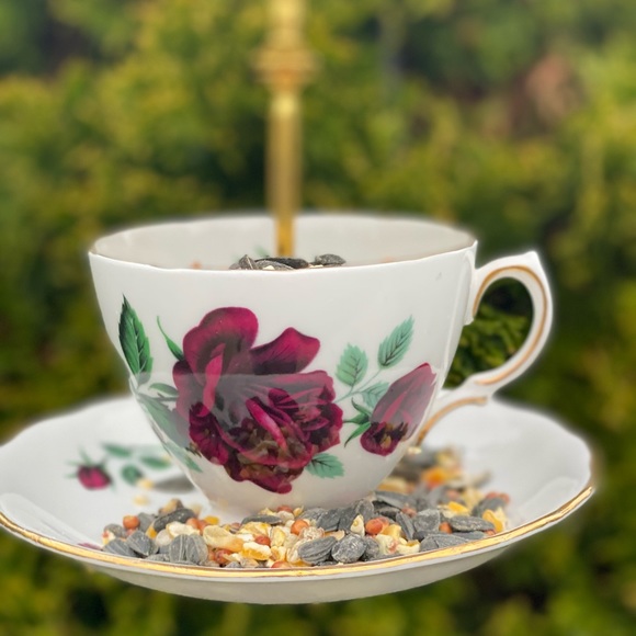 Tea Cup Birdfeeder, Garden Ornament, Mother’s Day Gift - Picture 7 of 12